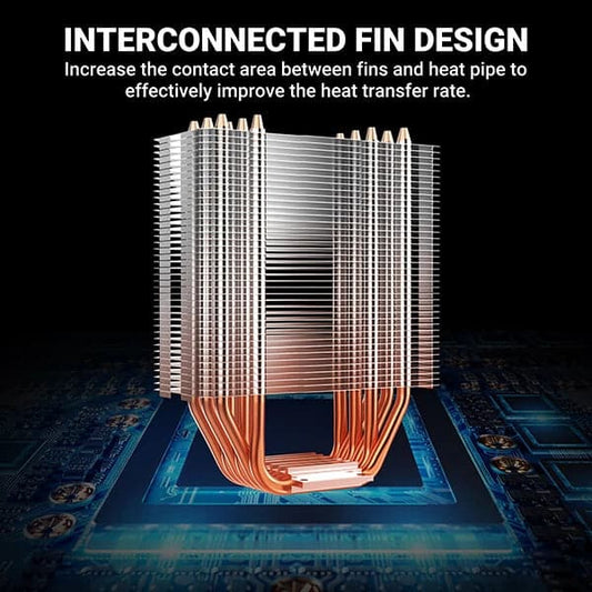 ANT ESPORTS ICE-612 V2 ARGB 120mm Single Tower CPU Air Cooler (Black)