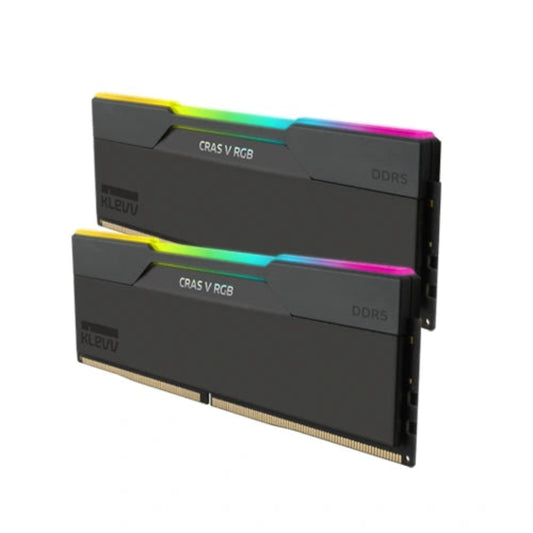 KLEVV CRAS V RGB 32GB ( 16GB x 2 ) 6000MHz DDR5 RAM ( Black ) ( CL30 )