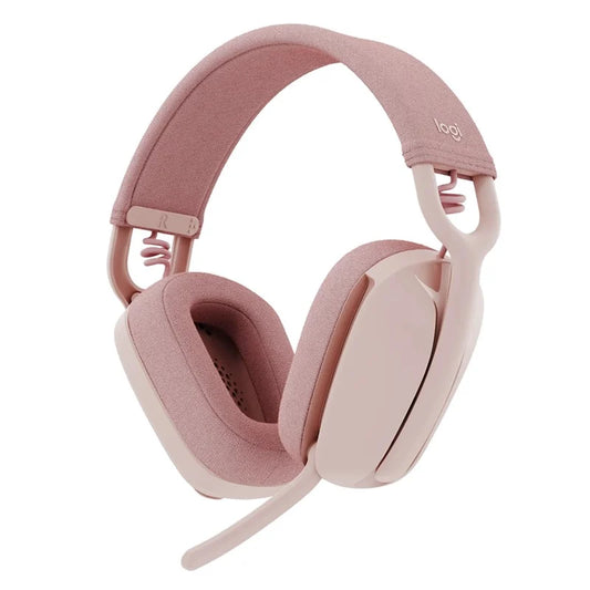 LOGITECH Zone Vibe 100 Lightweight RGB Wireless Stereo Gaming Headphones  ( Rose )