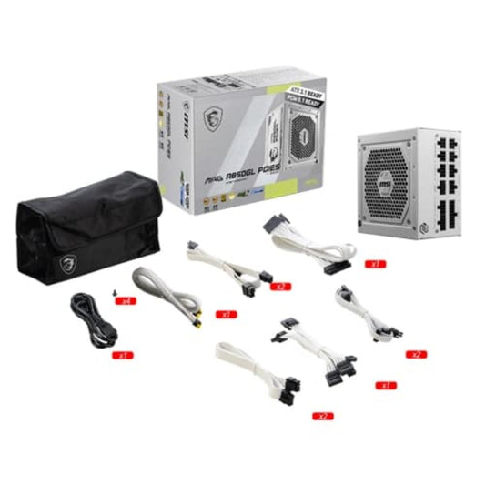MSI MAG A850GL 850W 80+ Gold ATX 3.1 Fully Modular Power Supply ( White )