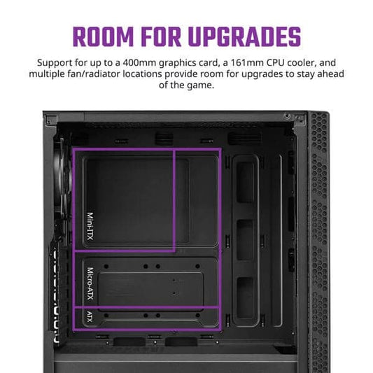 Cooler Master Masterbox MB600L V2 ATX Mid Tower Cabinet (Black)