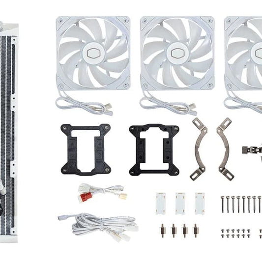 Cooler Master Master Liquid 360L Core ARGB CPU Liquid Cooler (White)