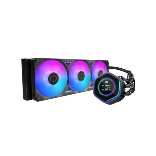 COOLER MASTER Master Liquid Atmos II 360mm ARGB CPU Liquid Cooler ( Black ) ( With LCD Display )
