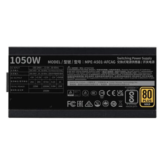 COOLER MASTER MWE 1050W V2 80+ Gold Fully Modular Power Supply