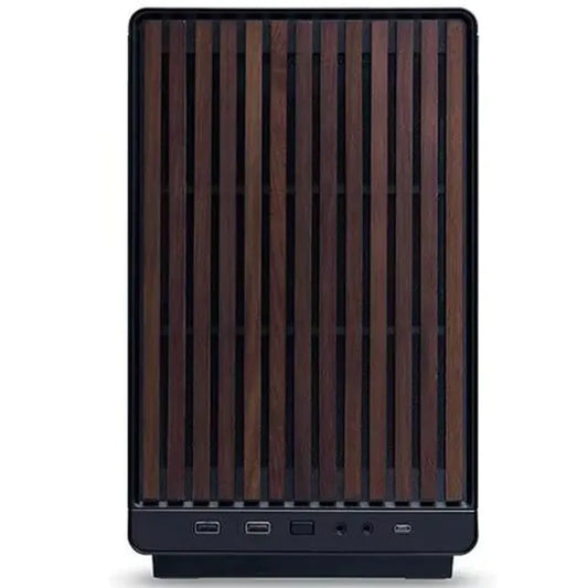LIAN LI DAN-A3 MATX Mini Tower Cabinet (Wood Edition) (Black)