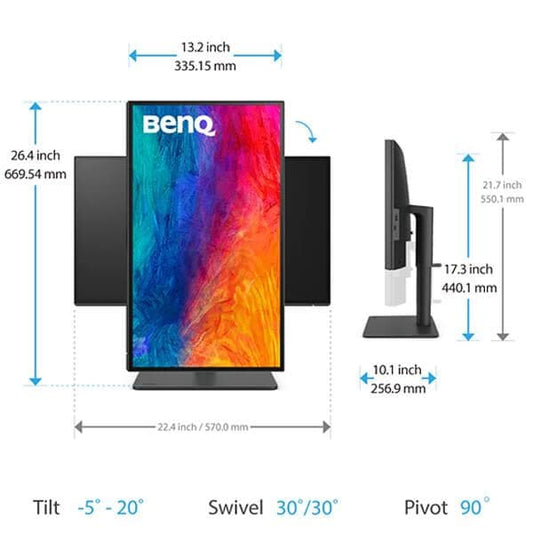BENQ PD2506Q 25 Inch 2K QHD 60Hz IPS Panel 100% SRGB 5MS Gaming Monitor