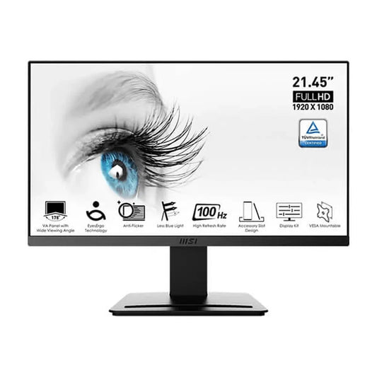 MSI Pro MP223 22 Inch FHD 100Hz VA Panel 99% SRGB 1ms AMD Free Sync Professional Business Monitor