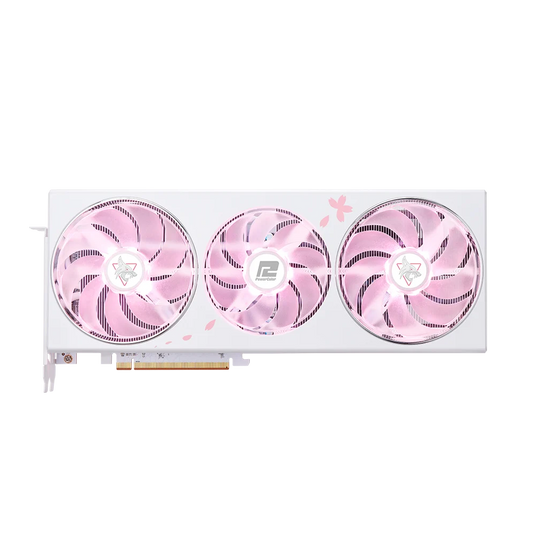 POWERCOLOR Radeon RX 7800 XT HellHound Sakura OC White 16GB AMD Graphic Card