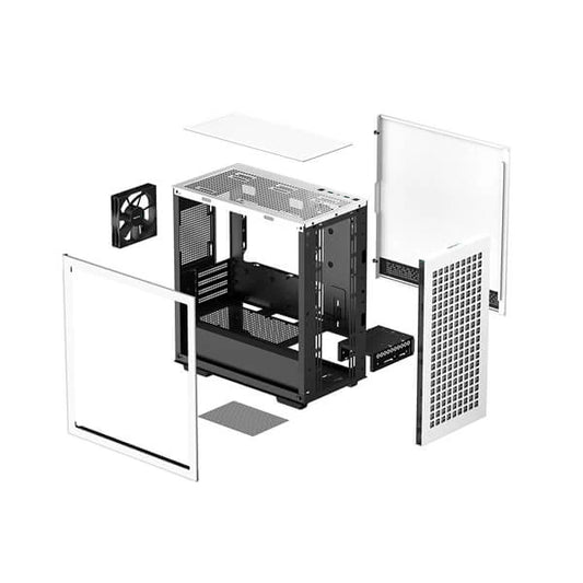 DEEPCOOL CH370 White MATX Mini Tower Cabinet (White)