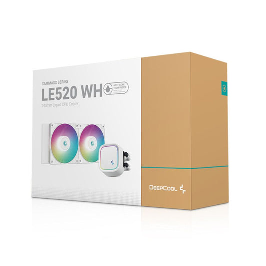 DEEPCOOL Gammaxx LE520 ARGB 240mm CPU Liquid Cooler (White)