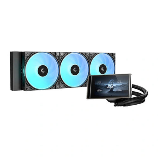 DEEPCOOL LT360 Vision 360mm ARGB CPU Liquid Cooler ( Black ) ( With LCD Display )