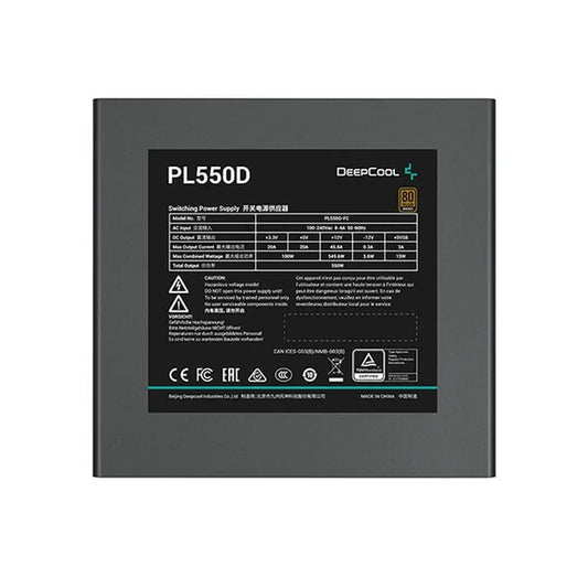 DEEPCOOL PL550D 550W Bronze ATX 3.0 80+ Non Modular Power Supply.