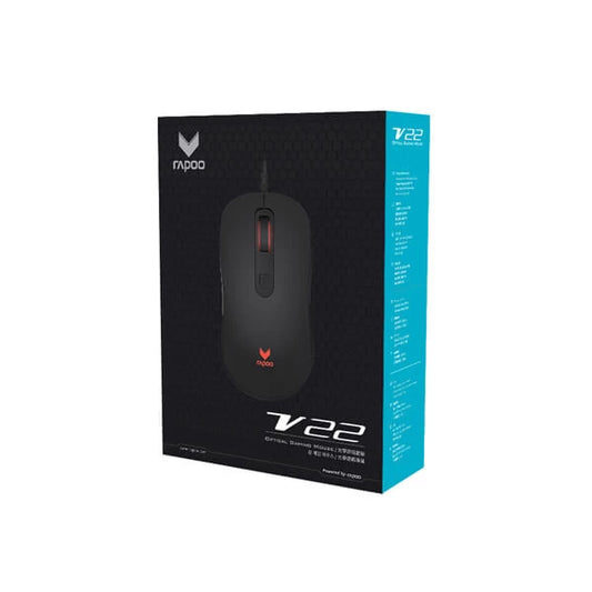 RAPOO V22 RGB Wired Ergonomic Gaming Mouse Black