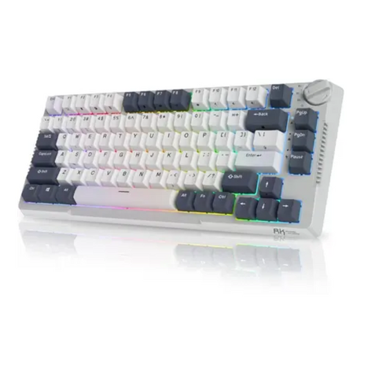 ROYAL KLUDGE RK H81 Wireless 75% Mechanical Gaming Keyboard ( White ) ( RK Brown Switch )