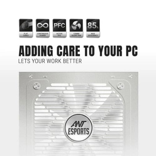 ANT ESPORTS RX650 650W 80 + Bronze ATX 2.0 Non Modular Power Supply ( 650W ) ( White )