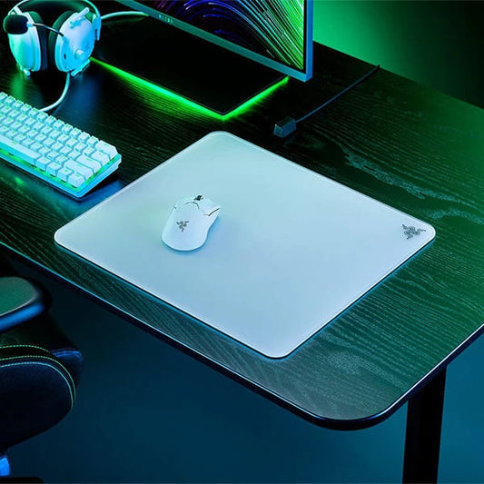 Razer Atlas Tempered Glass Gaming Mouse Pad - White (Large)