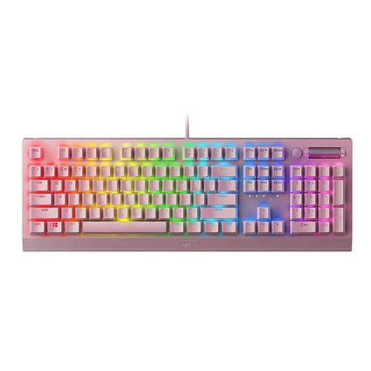 RAZER BlackWidow V3 RGB Mechanical Full Size Wired Gaming Keyboard ( Quartz ) ( Green Switch )