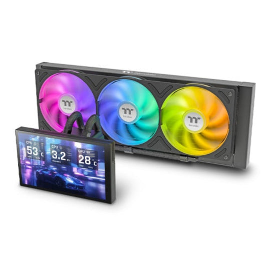 THERMALTAKE ST360 Ultra ARGB 360M CPU Liquid Cooler ( Black ) ( With 7 inch LCD Display )