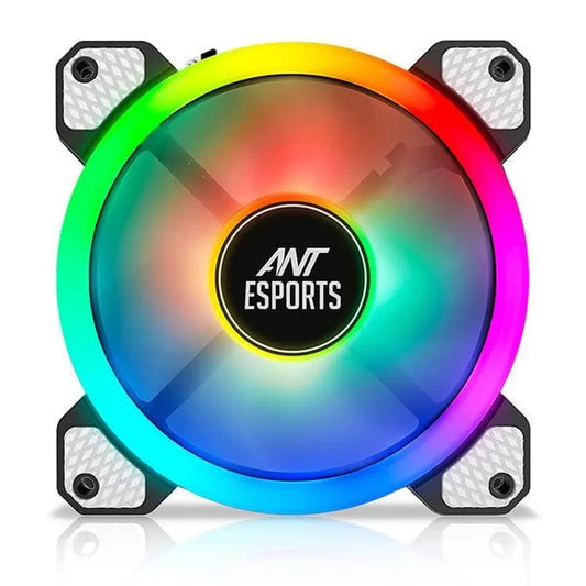 ANT ESPORTS SuperFlow V2 1200RPM 120mm Auto RGB Cabinet Fan (Black)