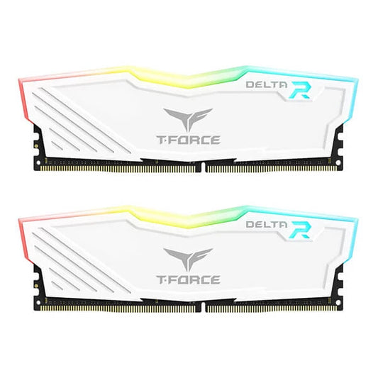 TEAMGROUP T-Force Delta 32GB ( 16GBx2 ) 3600MHz DDR4 RAM ( White )