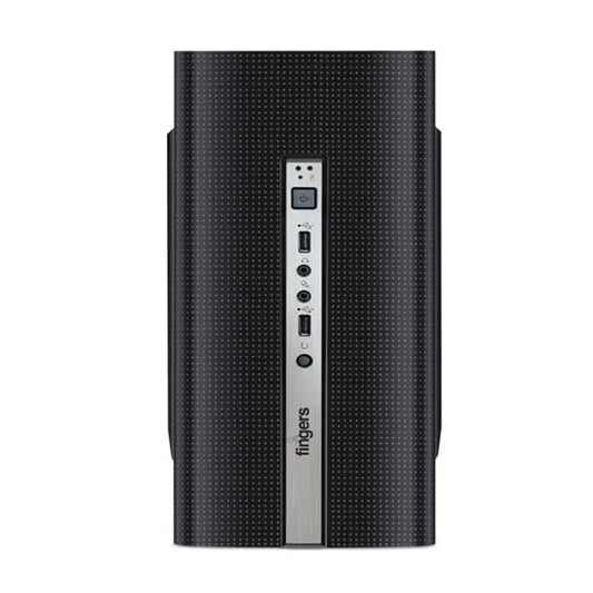 FINGERS Turbo-Mini With SMPS M-ATX Mini Tower Cabinet (Black)