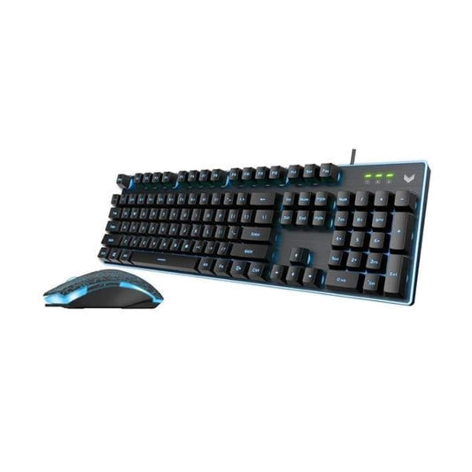 RAPOO V100S RGB Membrane Wired Full Size Gaming Keyboard and Mouse Combo