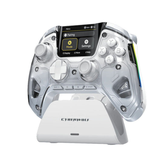 CYBERWOLF Vision Alpha Wireless Controller ( White ) ( With Display )