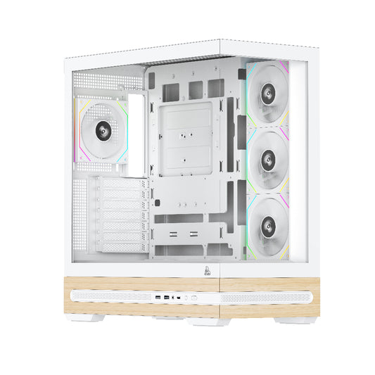 TAG Gamerz Stellar Prime ARGB EATX Mid Tower Cabinet (White)