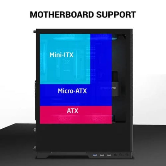ANT ESPORTS X2 LCD ARGB ATX Mid Tower Cabinet (Black)