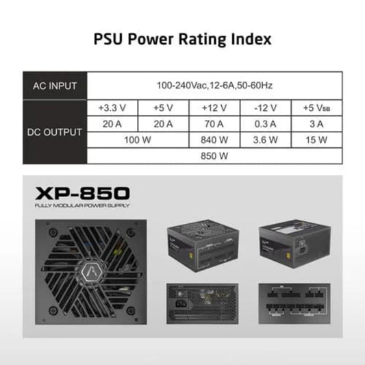 PROLAB DESIGN XPower XP-850 Gold Fully Modular ATX 3.1 Power Supply ( 850W )