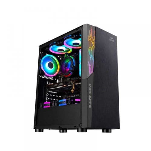 ANT ESPORTS ICE-120AG RGB ATX Mid Tower Cabinet (Black)