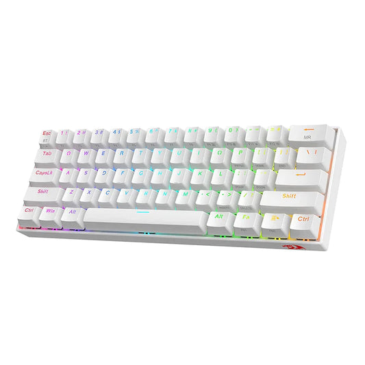 Redragon Draconic K530 Pro RGB 60% Wireless Mechanical Keyboard (White) (Red Switches)