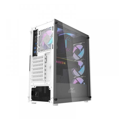 ANT ESPORTS 220 Air ARGB ATX Mid Tower Cabinet (White)