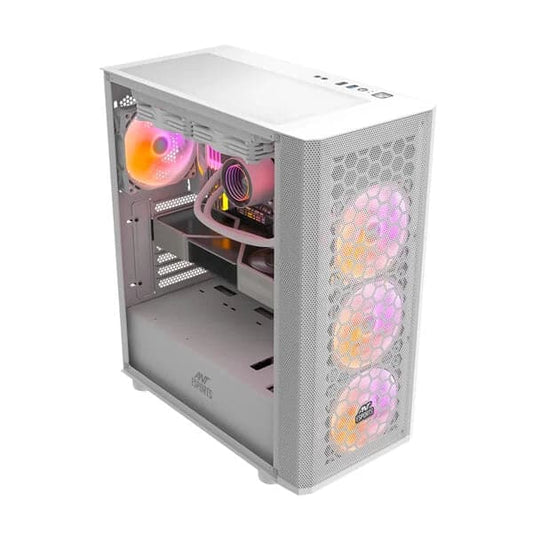 ANT ESPORTS 250 Air ARGB ATX Mid Tower Cabinet (White)