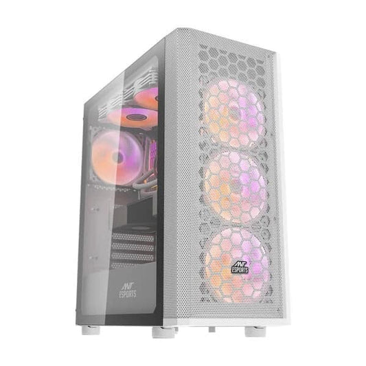 ANT ESPORTS 250 Air ARGB ATX Mid Tower Cabinet (White)