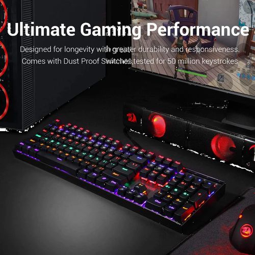 Redragon Vara K551-RGB Mechanical Gaming Keyboard (Black) (Red Switches)