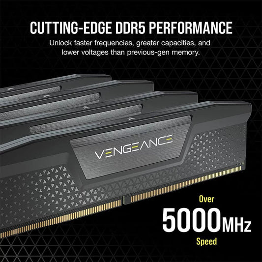 Corsair Vengeance 64GB (32GBx2) 5200MHz DDR5 RAM (Black)