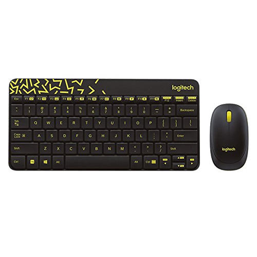 Logitech MK240 Nano Wireless Gaming Keyboard and Gaming Mouse Combo (Yellow)