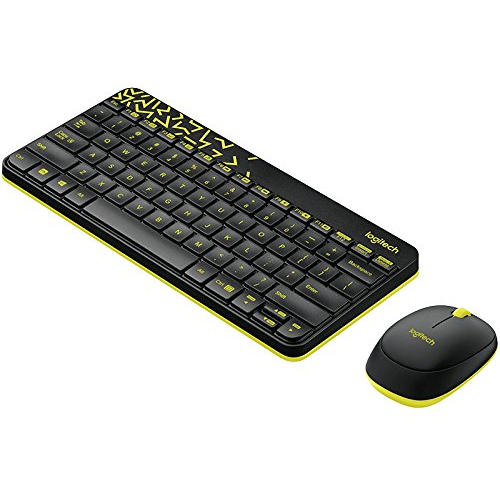Logitech MK240 Nano Wireless Gaming Keyboard and Gaming Mouse Combo (Yellow)
