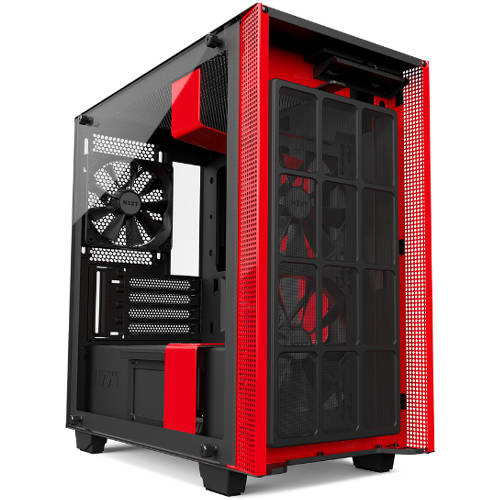NZXT H400 (Mini-ITX) Mini Tower Cabinet (Black-Red)