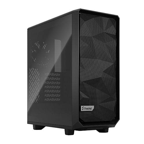 Fractal Design Meshify 2 Compact Light Tint TG Mid Tower Cabinet (Black) FD-C-MES2C-03