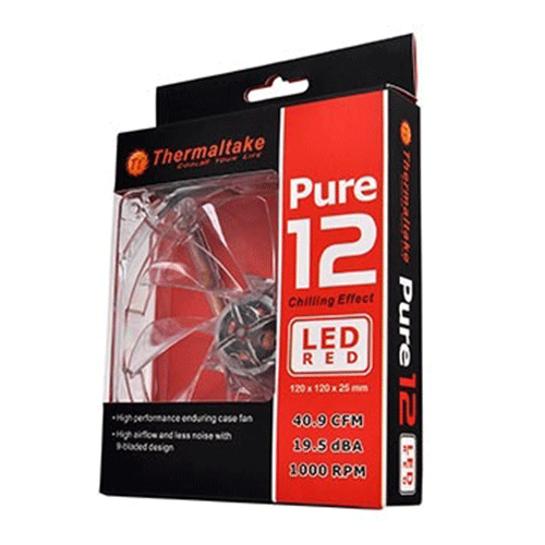 Thermaltake Pure 12 Series Red LED 120mm Cabinet Fan