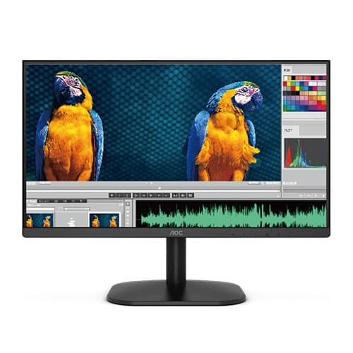 AOC 24B2XH 24 Full HD IPS Monitor, 3-Sided Frameless & Ultra Slim HDMI and  VGA inputs, Lowblue Mode, VESA compatible,Black