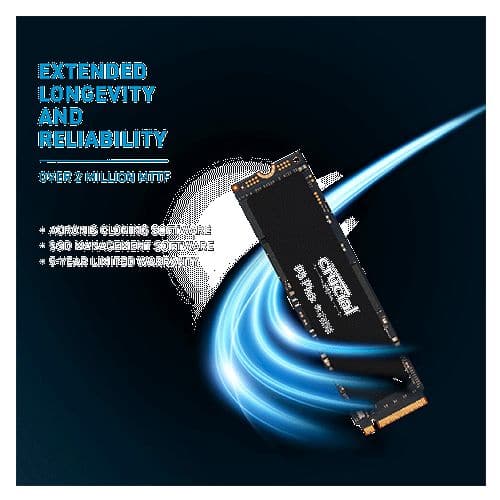 Crucial P5 Plus 2TB M.2 NVMe Gen4 SSD (CT2000P5PSSD8)