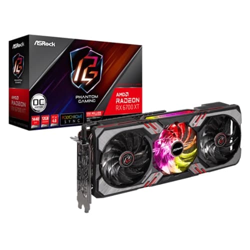 ASRock AMD Radeon RX 6700 XT Phantom Gaming D 12GB OC Graphics Card