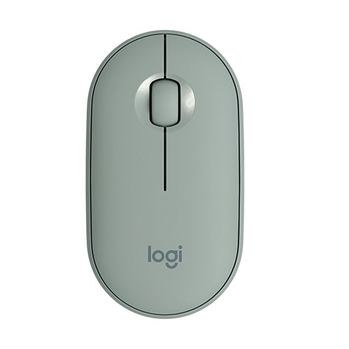 Logitech Pebble M350 Wireless and Bluetooth Mouse (Green)