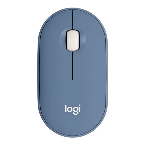 Logitech Pebble M350 Wireless and Bluetooth Mouse (Blueberry)