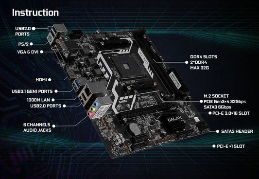 GALAX B450M Motherboard
