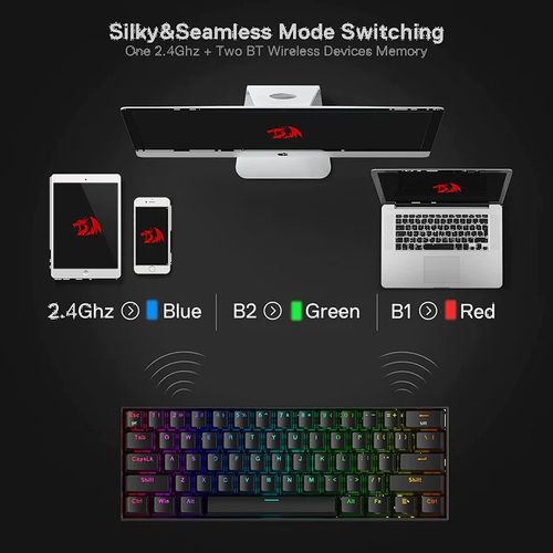 Redragon K530 Draconic Pro 60% Compact RGB Wireless Mechanical Keyboard
