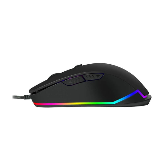ANT ESPORTS GM100 Wired Ergonomic RGB Gaming Mouse (GM100-RGB-BLACK ) (4800DPI / 5 Macro Buttons) ( Black )